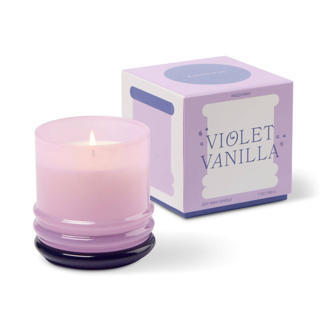 Paddywax Stack Glass Candle Lavender - Violet Vanilla