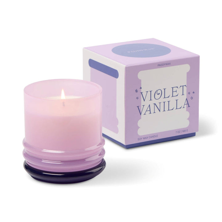 Paddywax Stack Glass Candle Lavender - Violet Vanilla