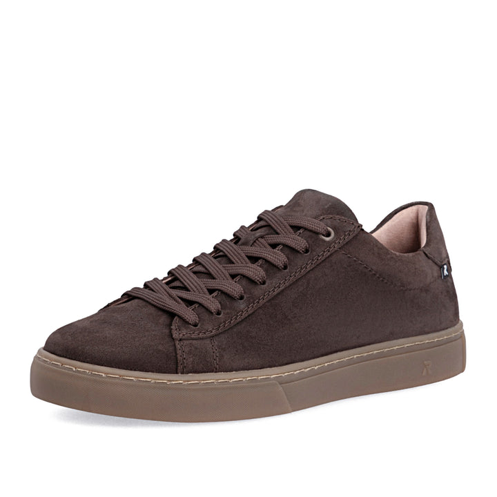 Rieker Men's Brown Leather Lace-Up Trainers U0701-25