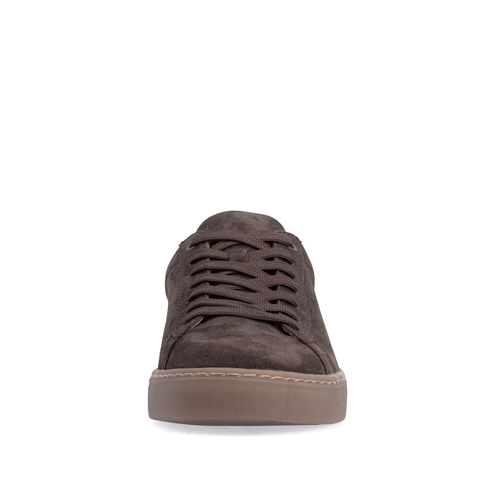 Rieker Men's Brown Leather Lace-Up Trainers U0701-25