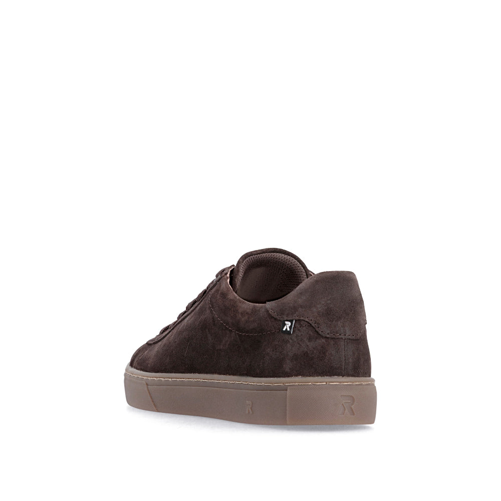 Rieker Men's Brown Leather Lace-Up Trainers U0701-25