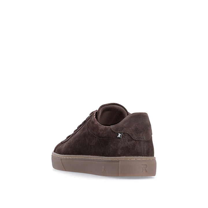 Rieker Men's Brown Leather Lace-Up Trainers U0701-25