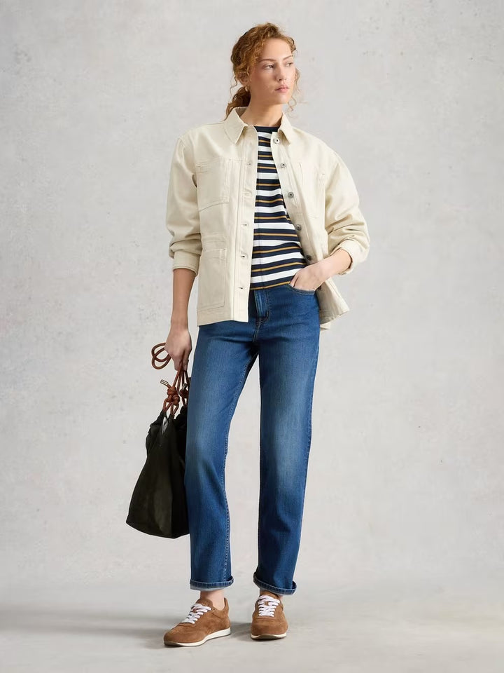 TAYLOR STRAIGHT JEAN MID DENIM