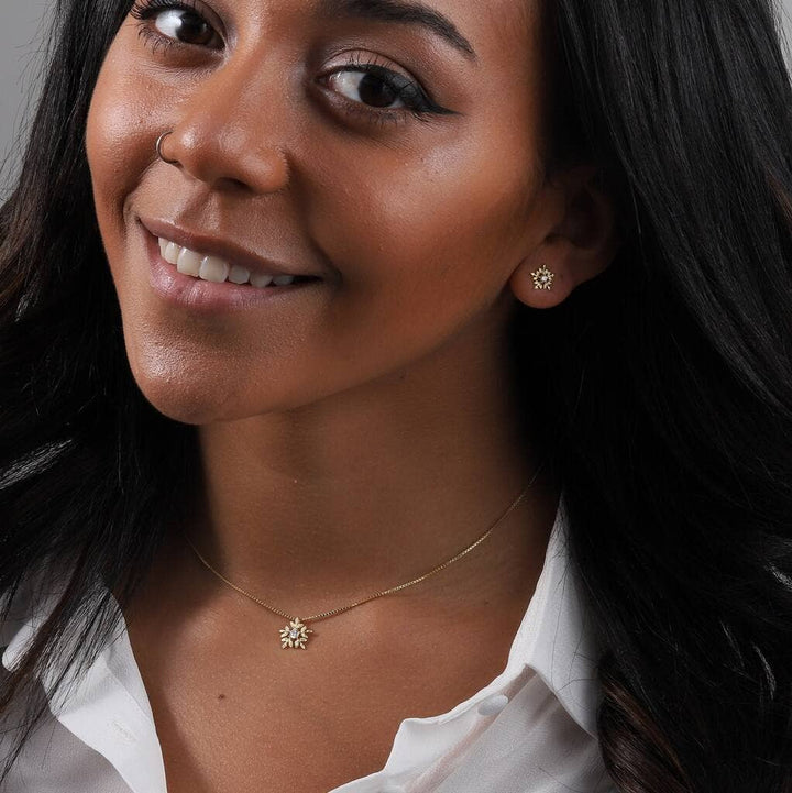 XT002 'LET IT SNOW' Snowflake earrings: Silver