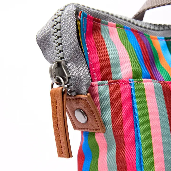 Bantry Backpack in Multi Stripe Canvas: Small