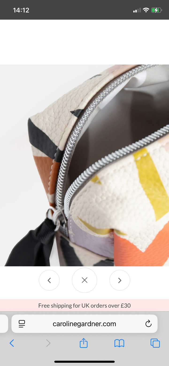 MULTI CHECKMATE HEART MINI CUBE COSMETICS BAG