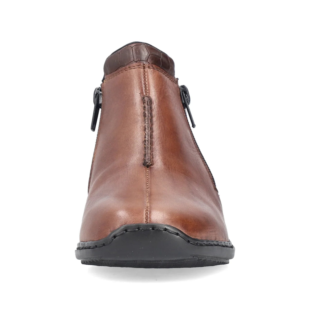 Rieker Women's Brown Leather Ankle Boots L3882-24