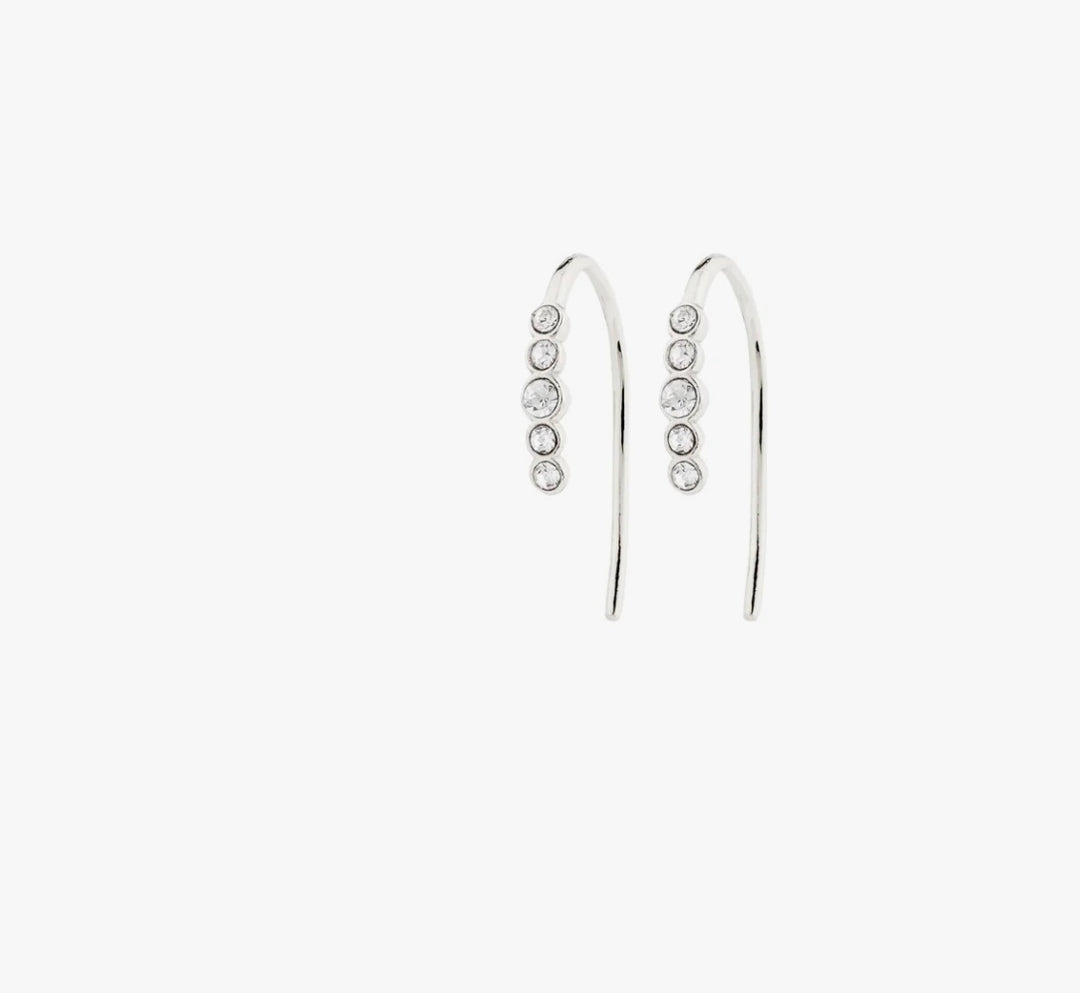 JENNI CRYSTAL EARRINGS SILVER PLATED