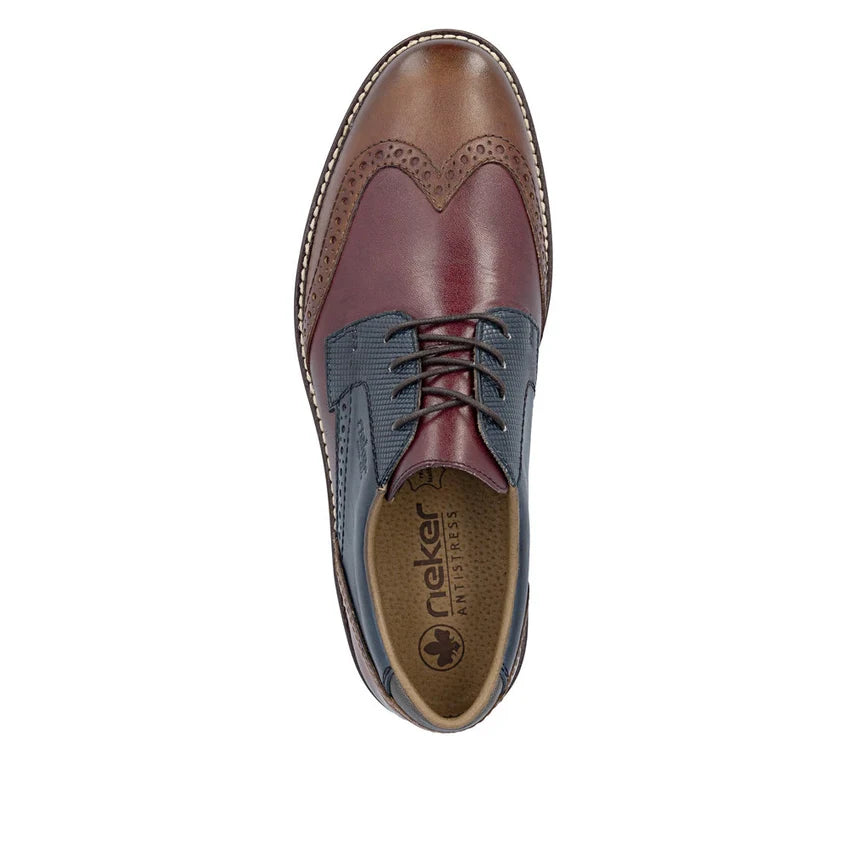 Rieker Men's Multi Leather Lace-Up Shoes 13528-90