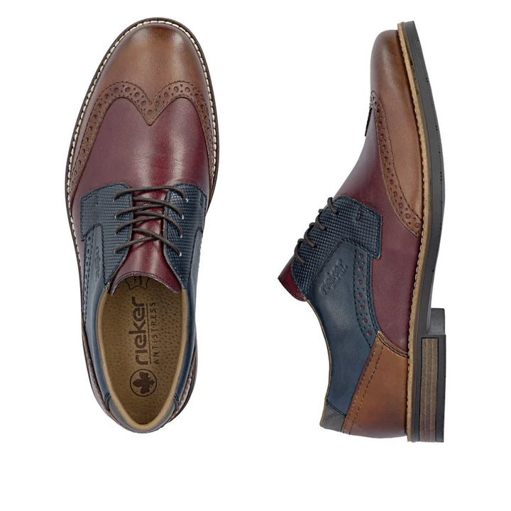 Rieker Men's Multi Leather Lace-Up Shoes 13528-90