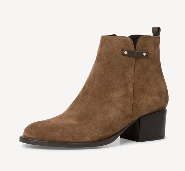 MUSCAT BROWN LEATHER ANKLE BOOT