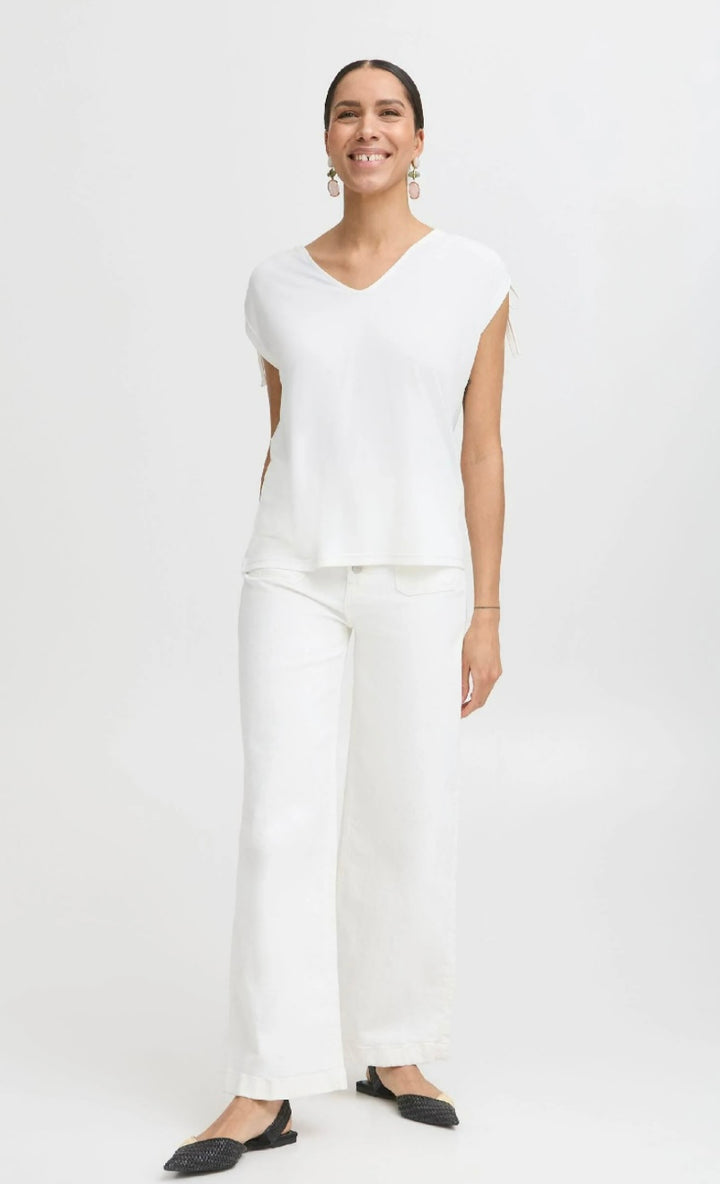 PERL STRAP T-SHIRT MARSHMALLOW