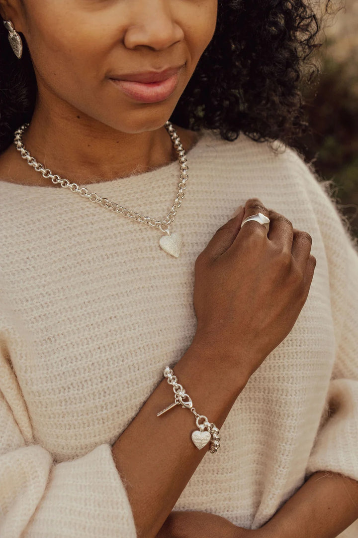 SOLACE SILVER HEART BRACELET