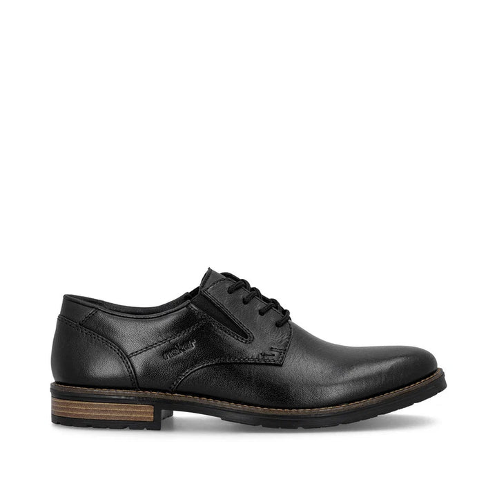 Rieker Men's Black Leather Lace-Up Shoes 14621-00