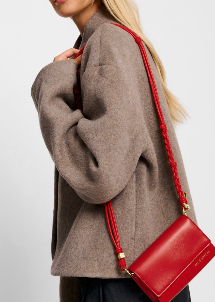ARDEN BRAIDED MINI BAG | RED