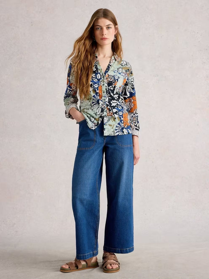 ANNIE JERSEY SHIRT ORANGE MLT