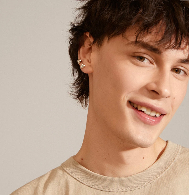 SOPHIA HEART SILVER PLATED EARRINGS