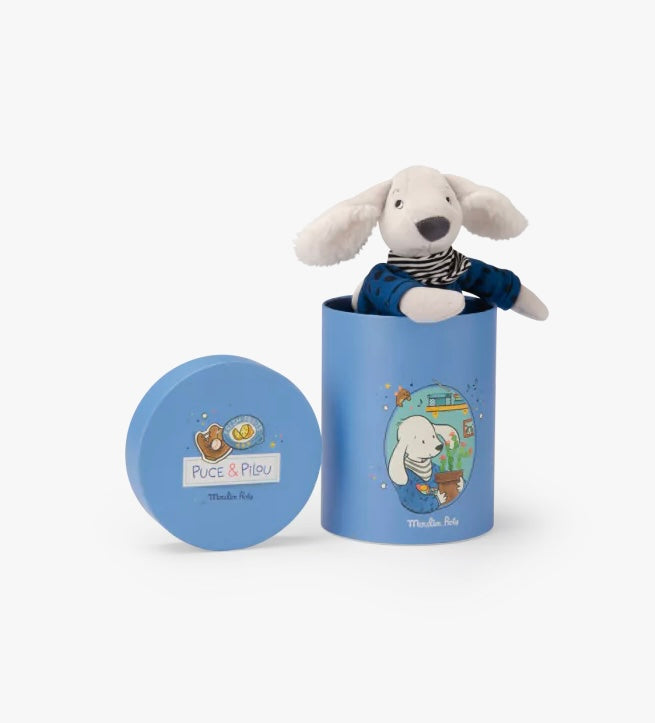 POUPEE CHIEN PILOU BLEU (EN BOITE) PUCE & PILOU DOG DOLL