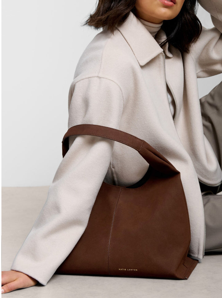 LAILA SUEDETTE SHOULDER BAG | CHOCOLATE SUEDETTE