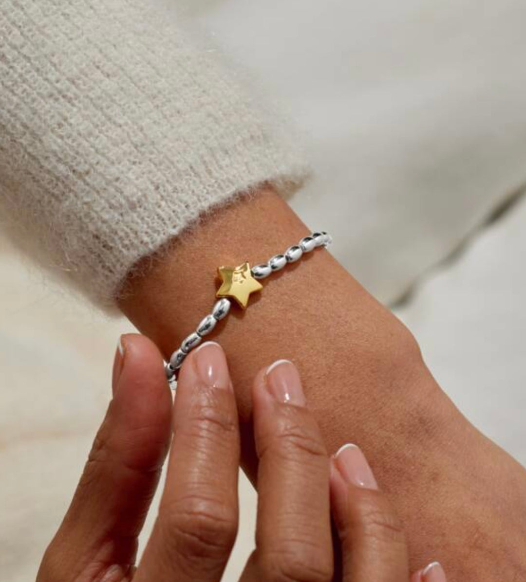 CHRISTMAS WISH MERRY CHRISTMAS SILVER & GOLD PLATED BRACELET