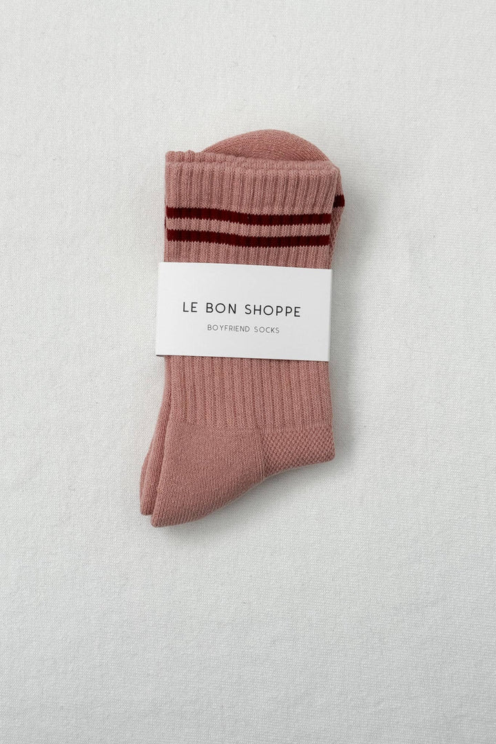 Boyfriend Socks: Vintage Pink