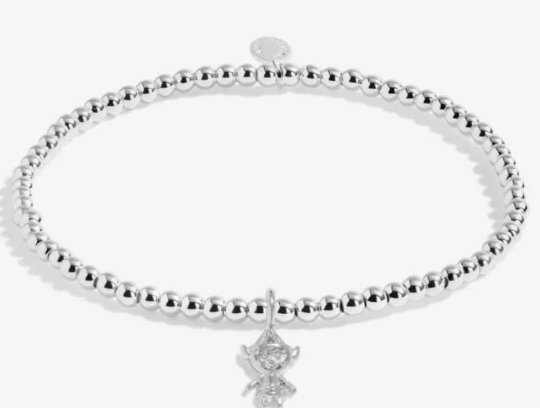 LOVE FROM SANTA CHRISTMAS ELF SILVER BRACELET SILVER PLATED