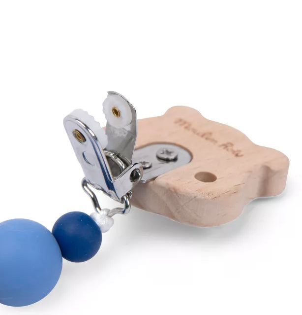 ATTACHE-TETINE BOIS ET SILICONE HAMSTER PUCE & PILOU SOOTHER HOLDER