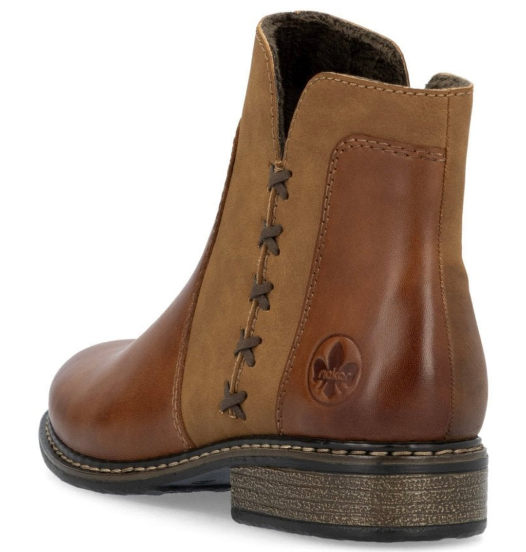 Z4951-24 LADIES BROWN MID HEIGHT BOOTS