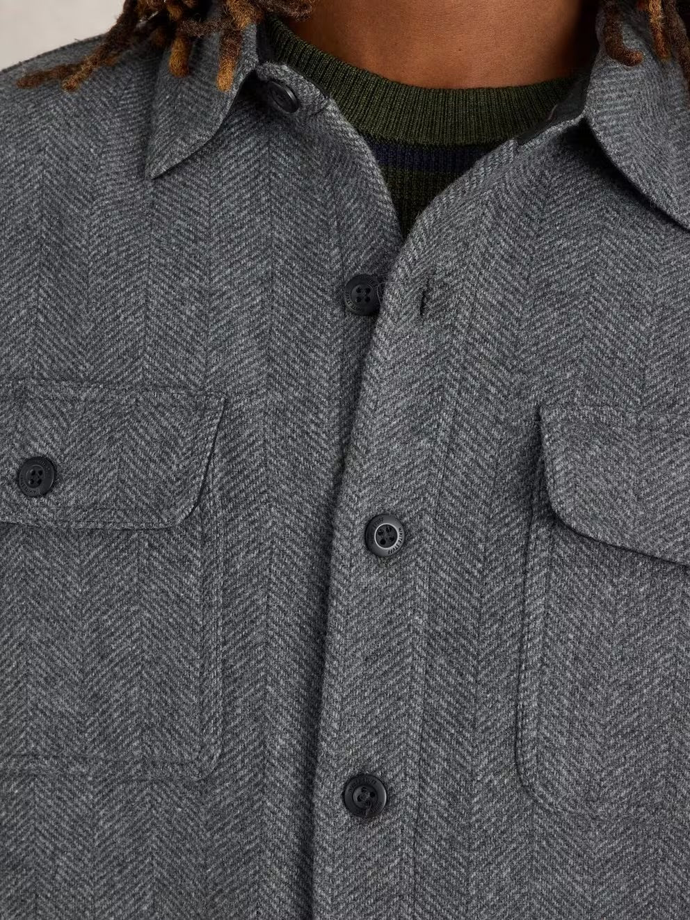 DARWEN HERRINGBONE OVERSHIRT