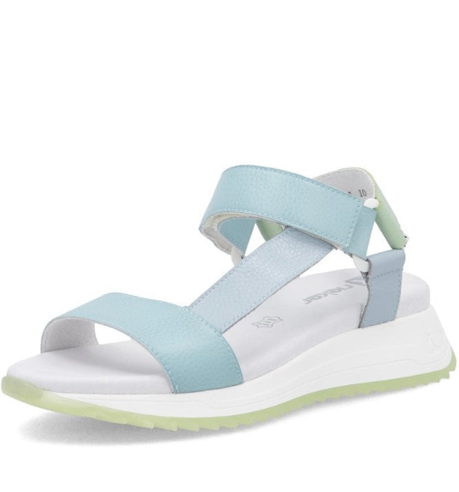 W2951-10 LADIES' SANDALS BLUE ZICK-ZACK-KONSTRUKTION