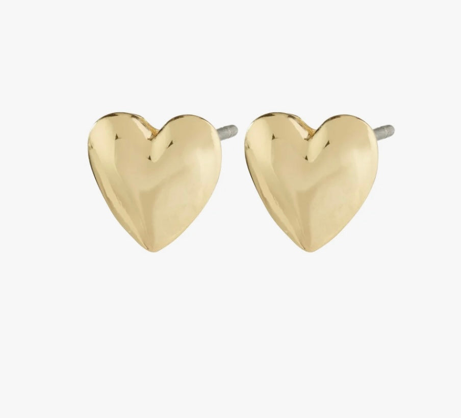 SOPHIA HEART EARRINGS GOLD PLATED