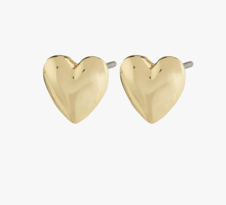 SOPHIA HEART EARRINGS GOLD PLATED