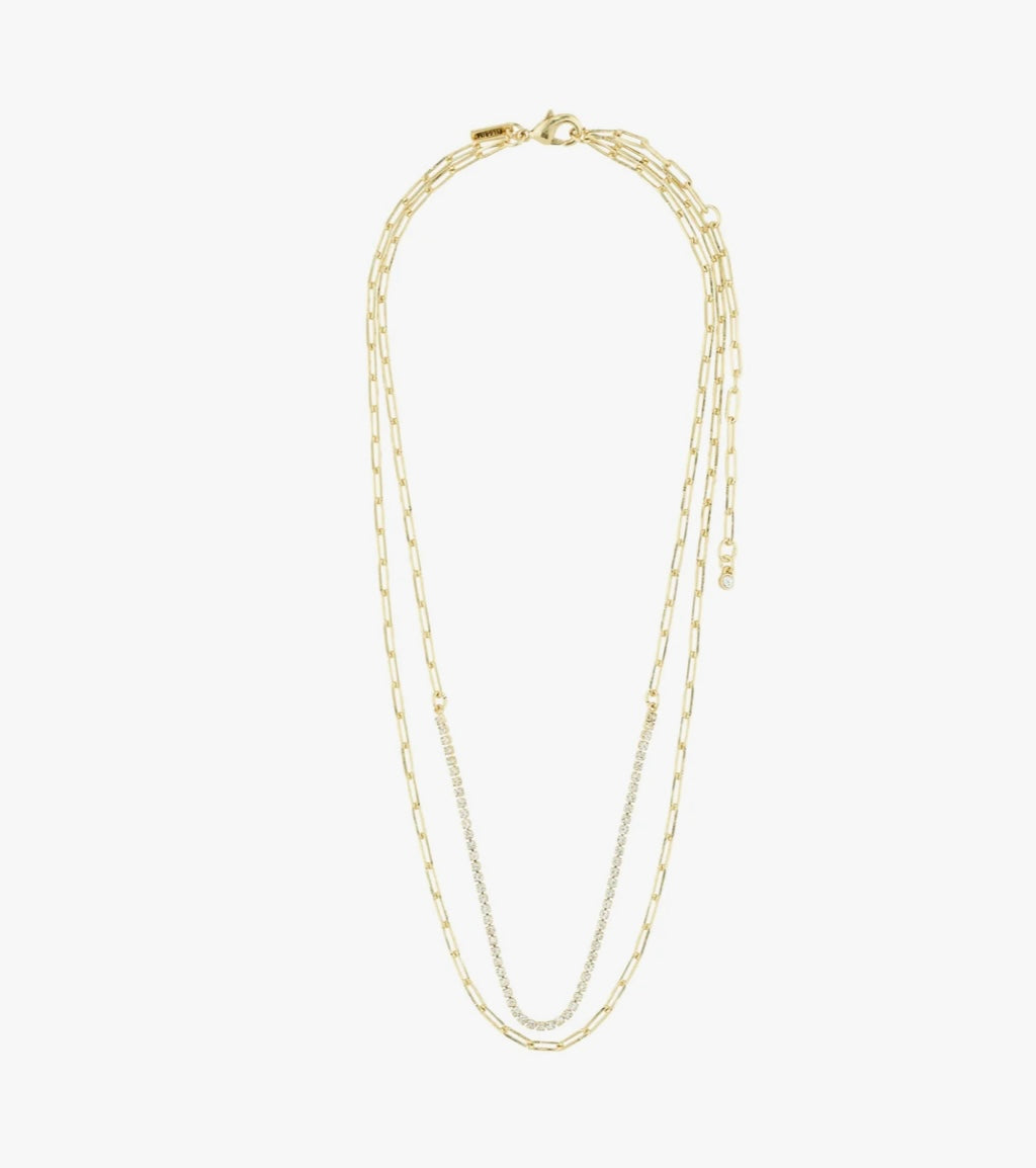 ROWAN NECKLACE 2-IN-1 GOLD PLATED NECKLACE