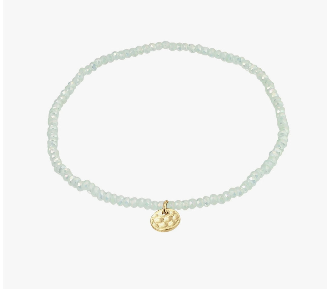 INDIE BRACELET GREEN GOLD PLATED