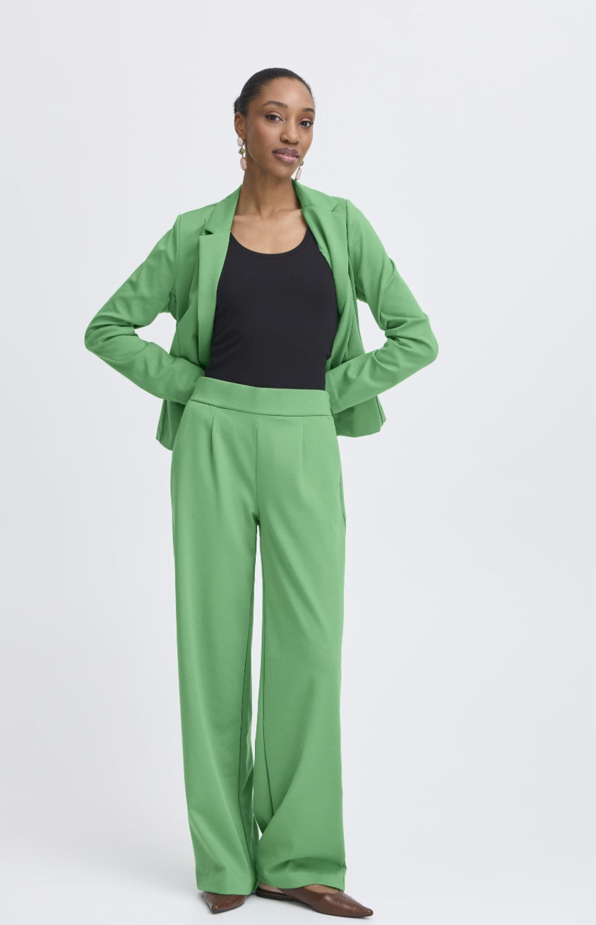 RIZETTA WIDE TROUSERS LEPRECHAUN