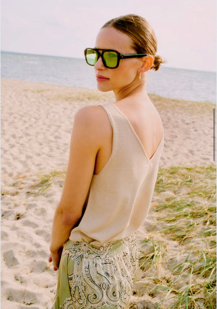 MOBBE TOP FROSTED ALMOND