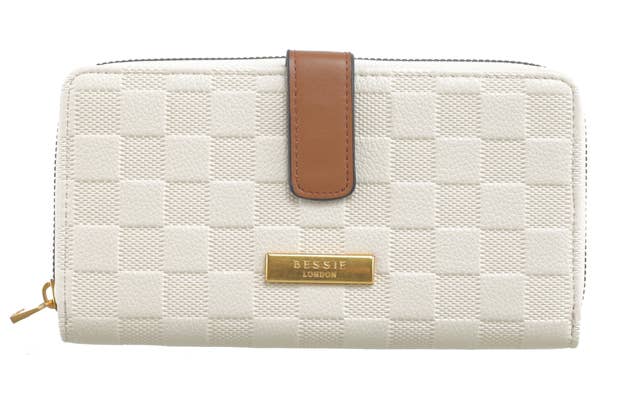 CHECKERBOARD WALLET: KHAKI