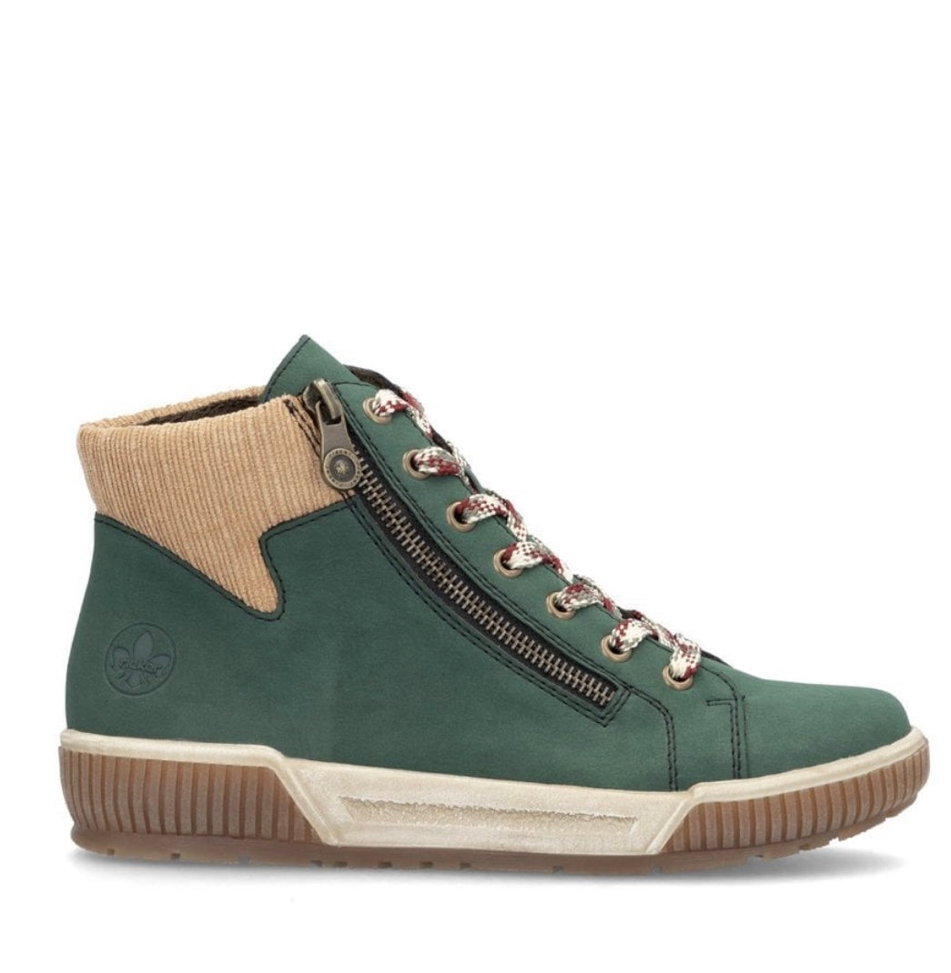 N0709-54 LADIES GREEN MID HEIGHT BOOTS