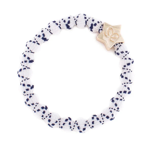 GOLD STAR CRISSCROSS NAVY ON WHITE
