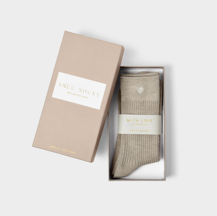 SOCKS GIFT BOX IN TAUPE