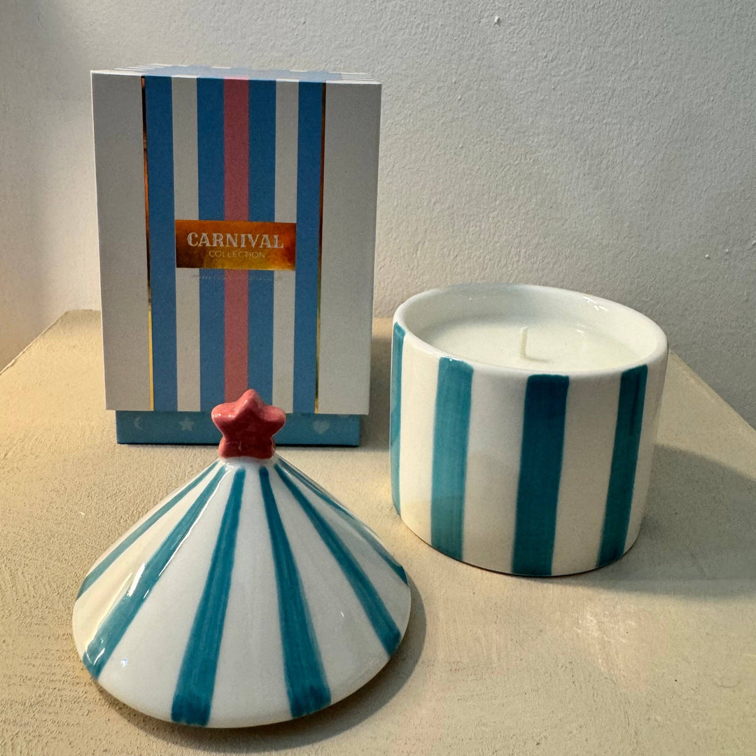 Carnival: Acrobat Blue Candle - Activated Charcoal & Matcha