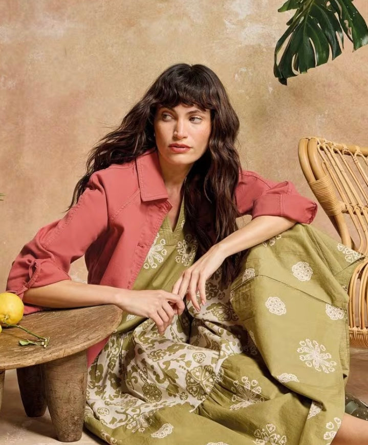 EDEN DENIM JACKET MID RED