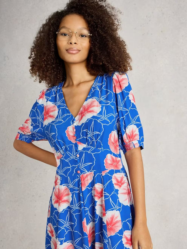 BLUE PRINT HAZEL BIAS CUT DRESS