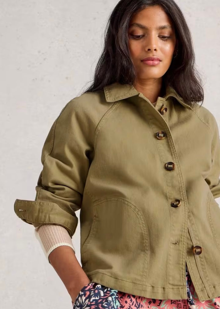 EDEN DENIM JACKET KHAKI GREEN