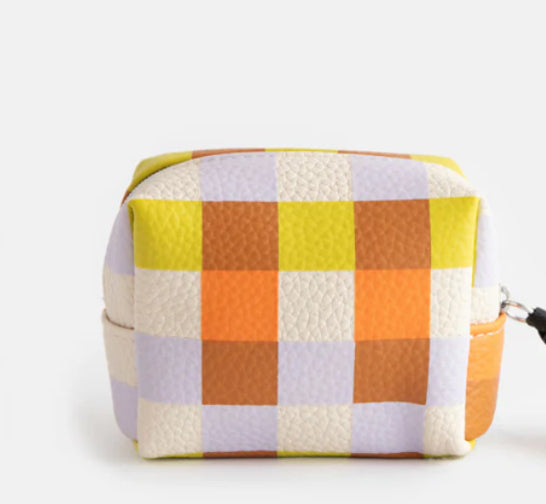 MULTI CHECK ULTRA MINI CUBE COSMETICS BAG