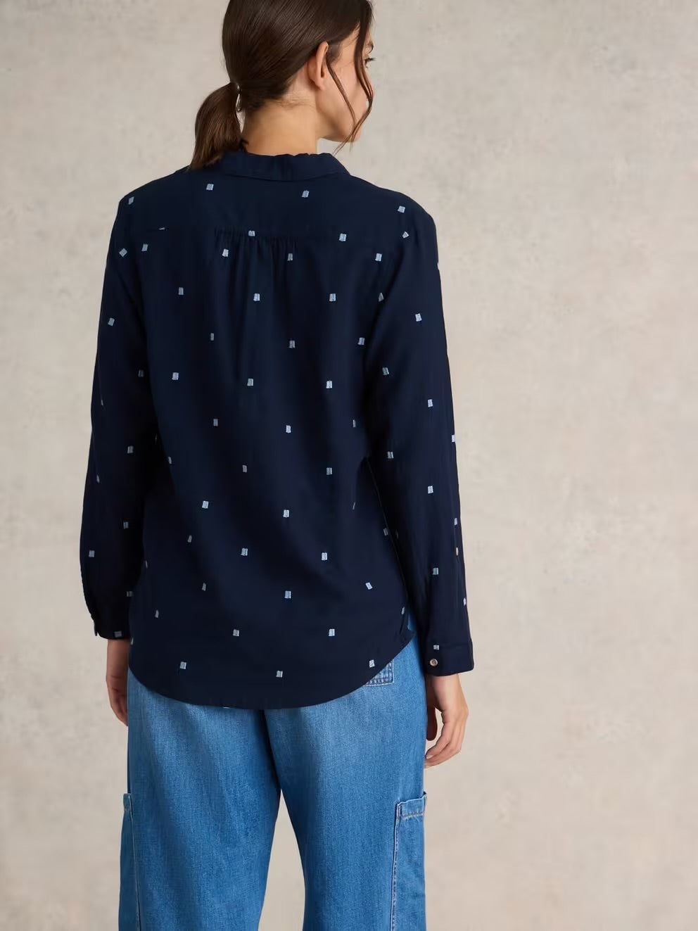 SOPHIE ORGANIC COTTON SHIRT DARK NAVY