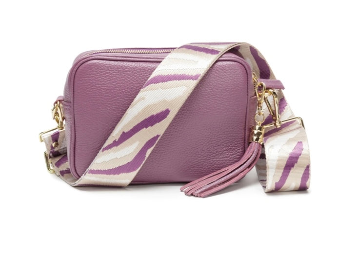 PLUM ZEBRA BAG STRAP