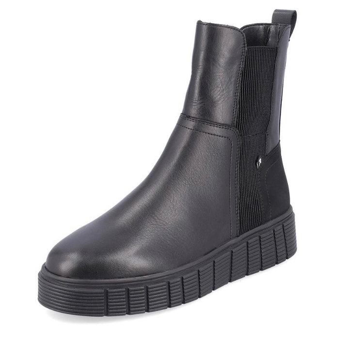 BLACK R-EVOLUTION ZIPPER ANKLE BOOT