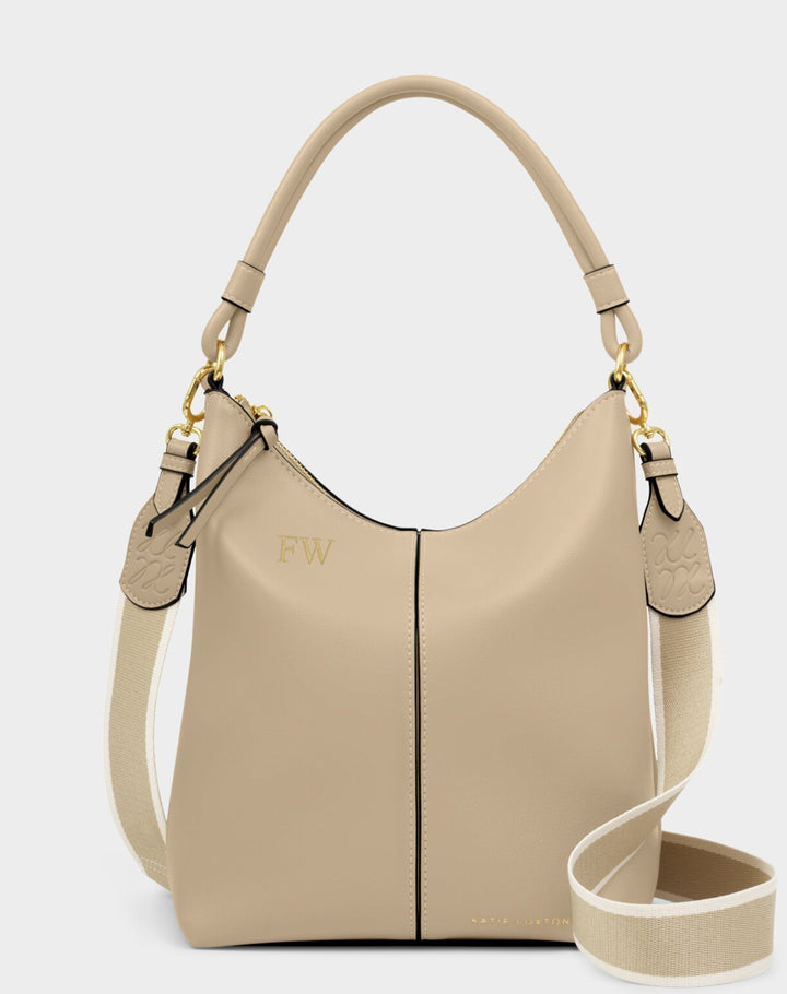HALLIE SATCHEL BAG | Light Taupe