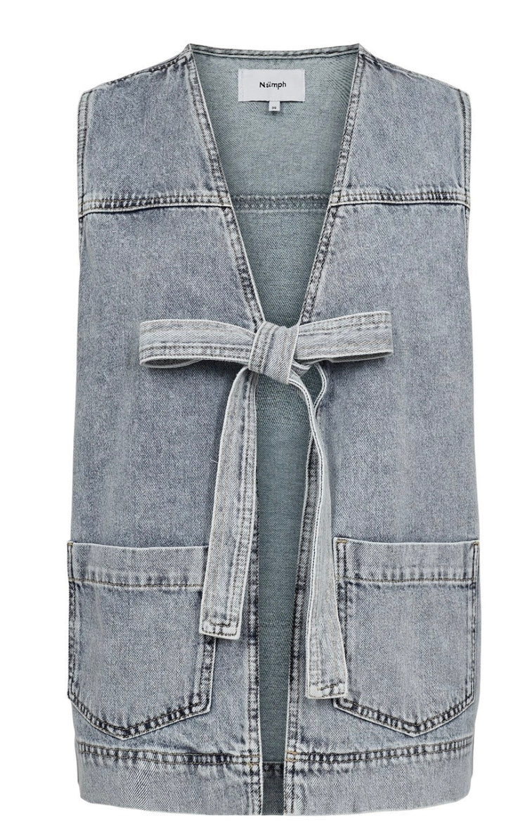 BROOKLYN VEST LIGHT BLUE BLEACH